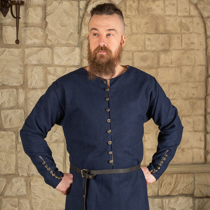 Cotehardie Rafael, wool blend, blue