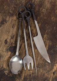 Medieval cutlery set stainless steel