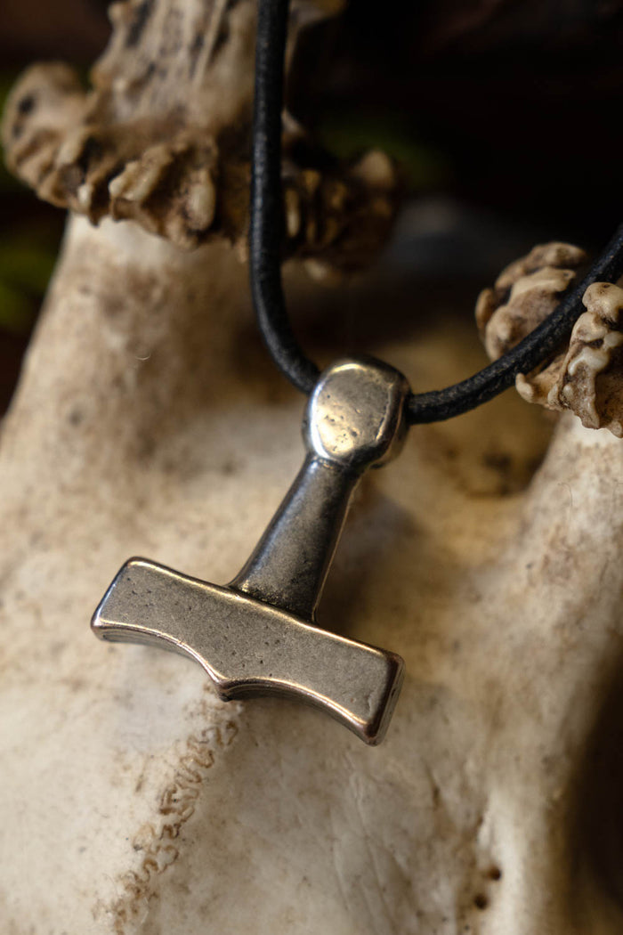 Viking Thor's hammer Sejro, silvered bronze