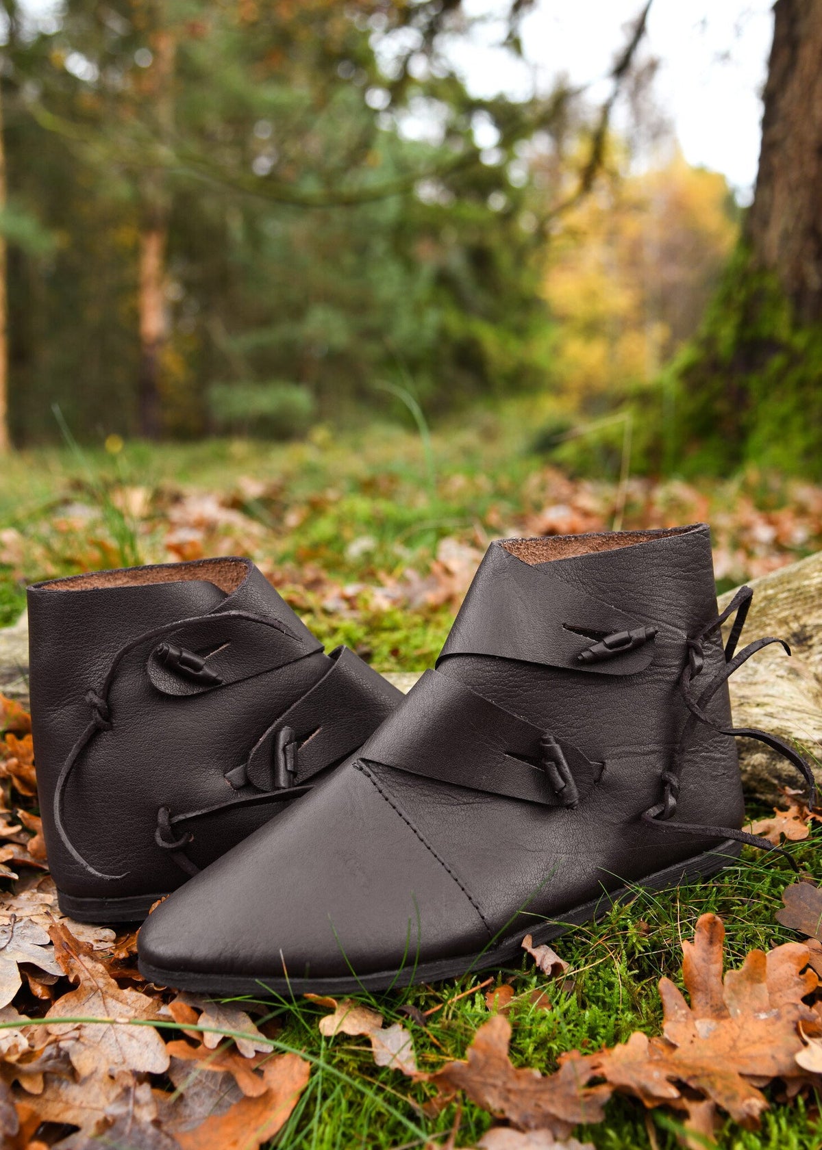 Viking shoes Jorvik, dark brown