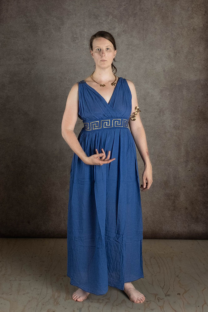 Goddess dress Penelope, blue