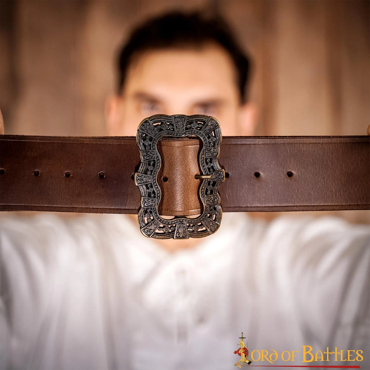 Pirate belt Bastian, 130 cm, brown