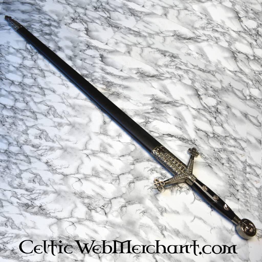 Claymore with scabbard, semi-sharp