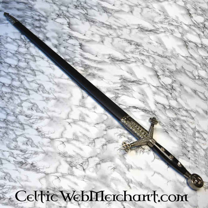 Claymore with scabbard, semi-sharp