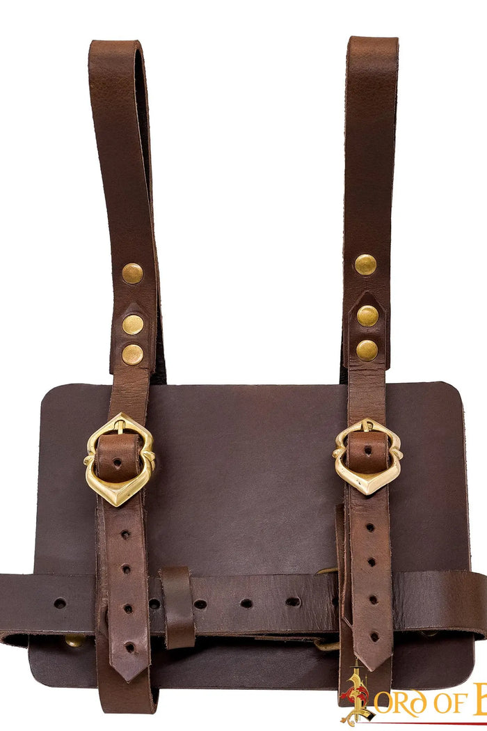 Leather diary holder for belt, brown