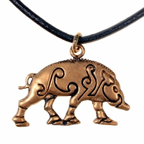 Celtic pendant boar Knocknagael, bronze