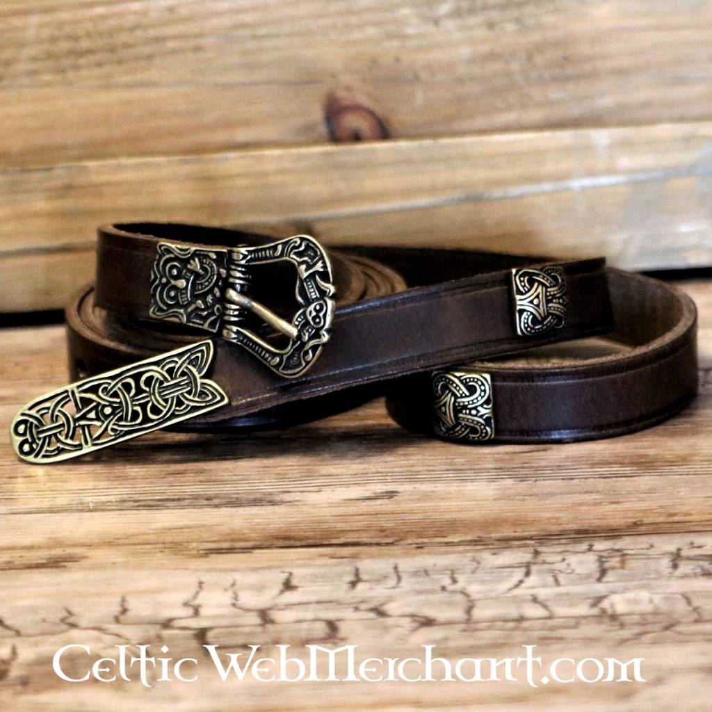 Birka belt deluxe, brown, brass, 165 cm, brown