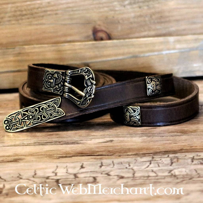 Birka belt deluxe, brown, brass, 165 cm, brown