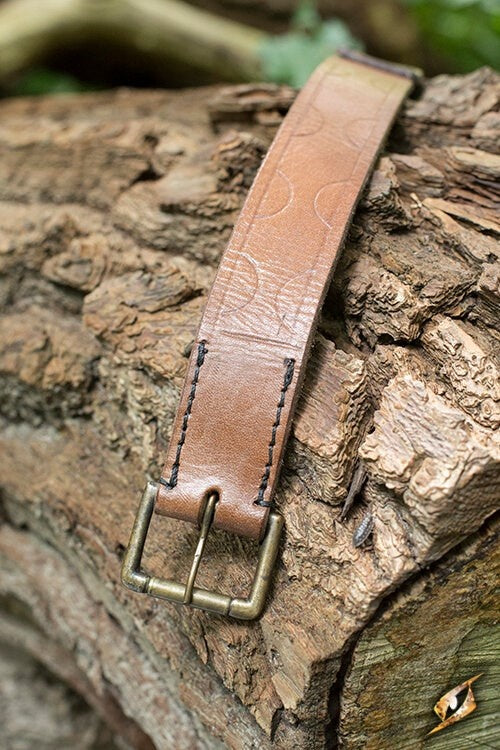 Leather belt Aruthia, 160 cm, brown