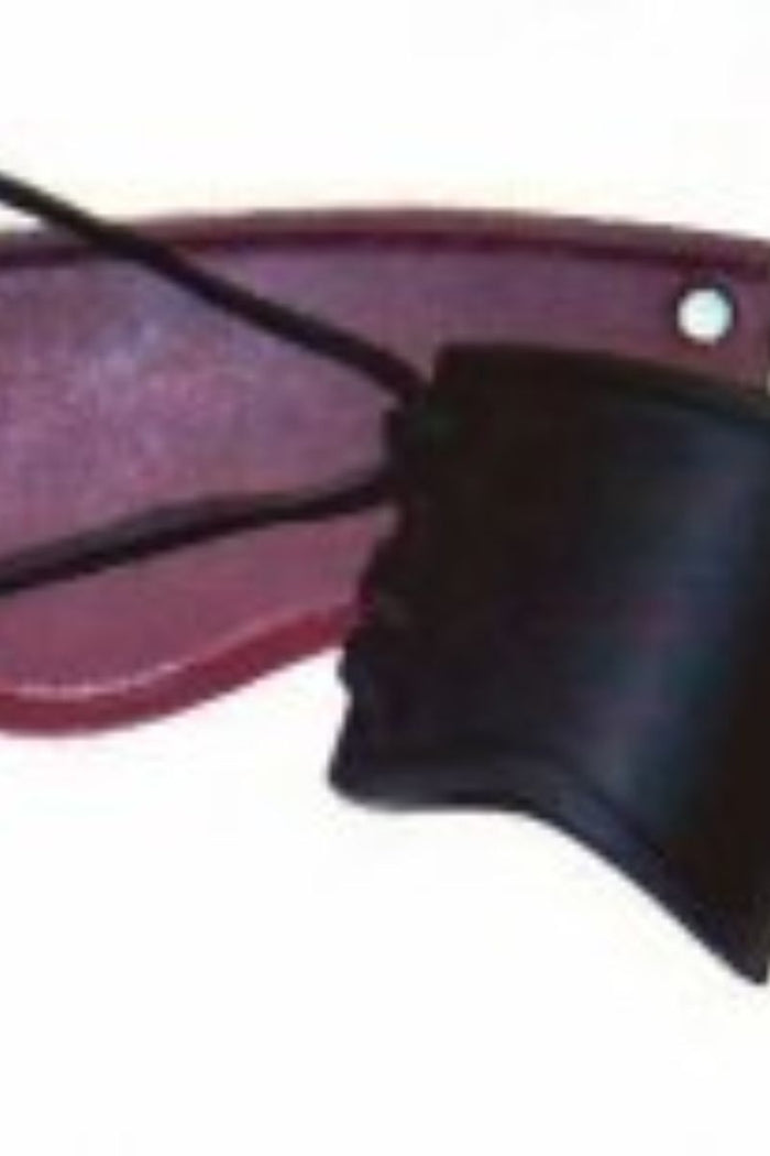 Leather wristband, black, short, S