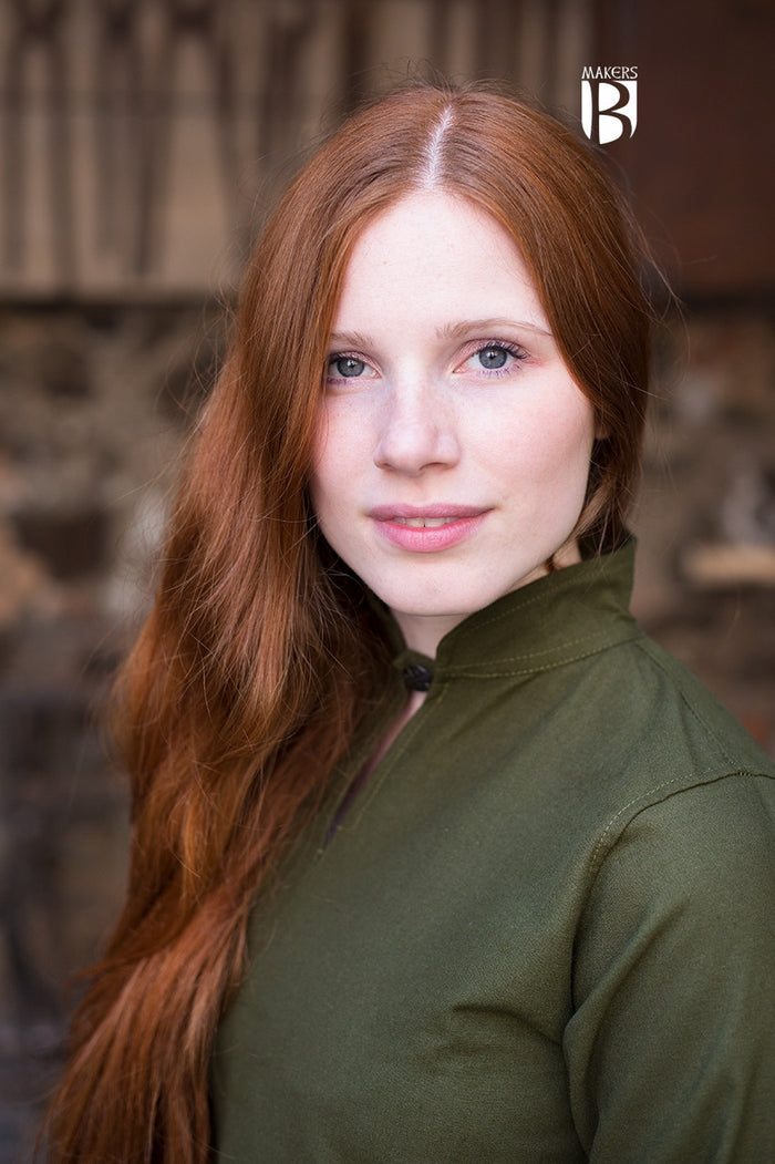 Dress Ranwen, olive green