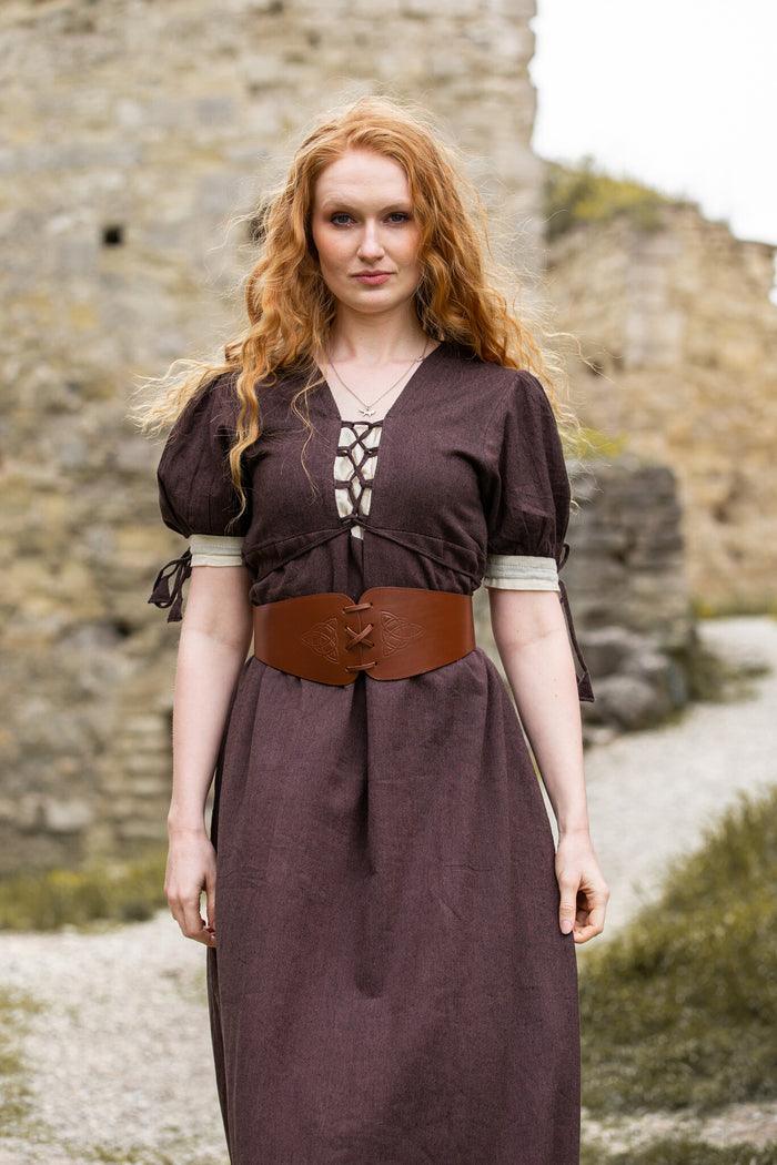 Renaissance summer dress Denise, brown