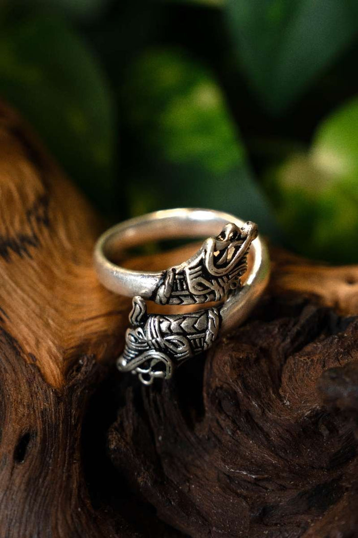 Viking ring Haithabu, silvered bronze