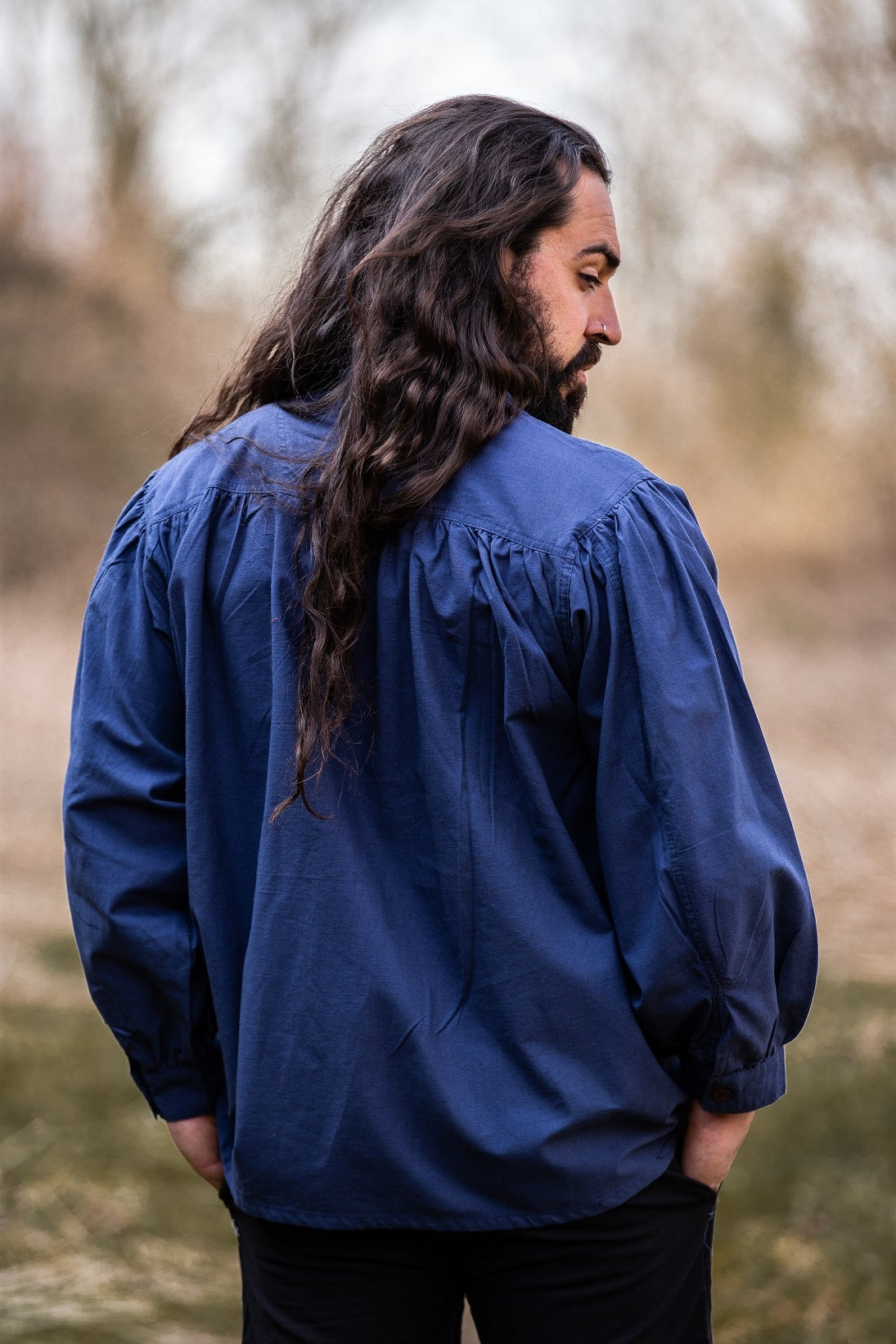 Medieval shirt, blue