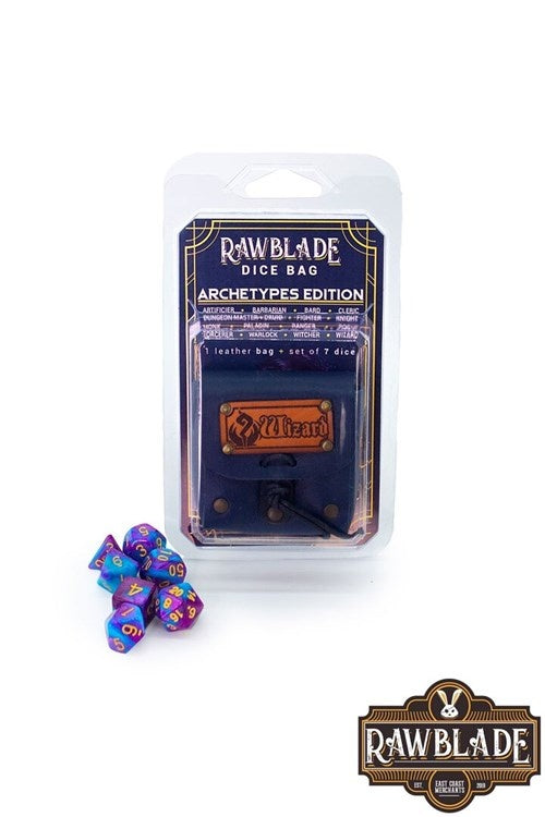 Dice bag with dice set, Wizard
