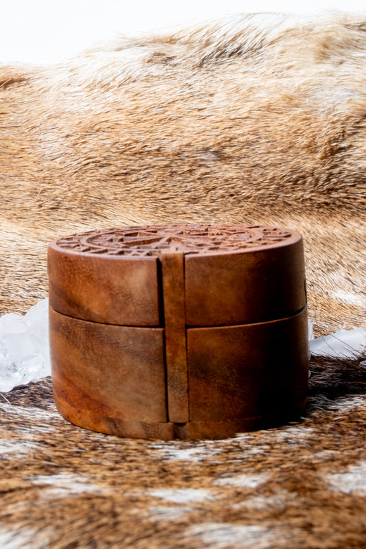 Jewellery box Vegvisir, wood