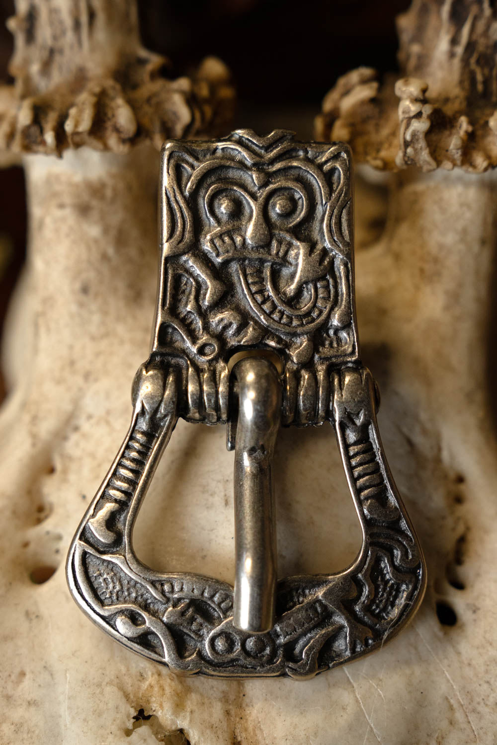 Viking buckle Birka, silvered