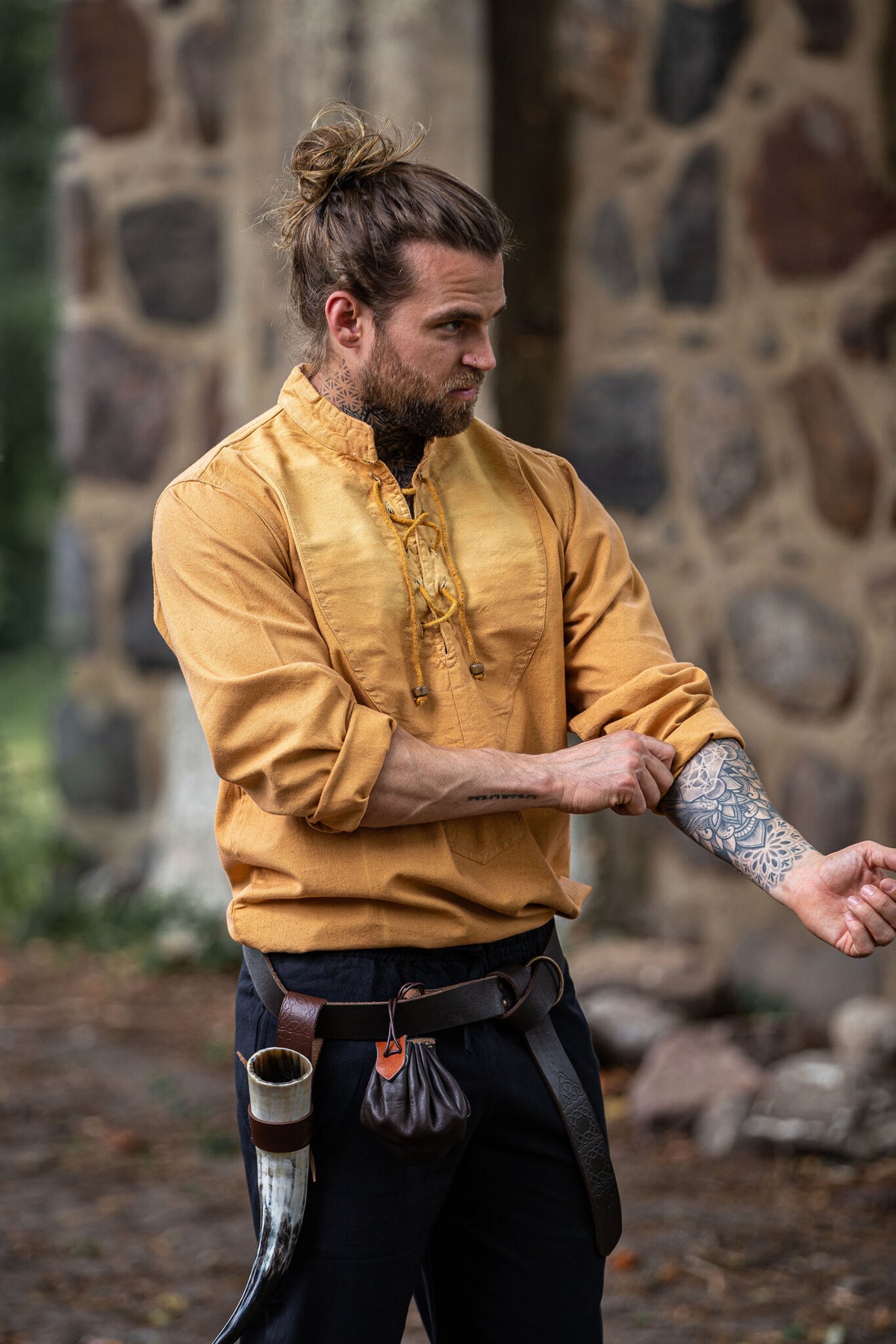 Hand-woven shirt, honey