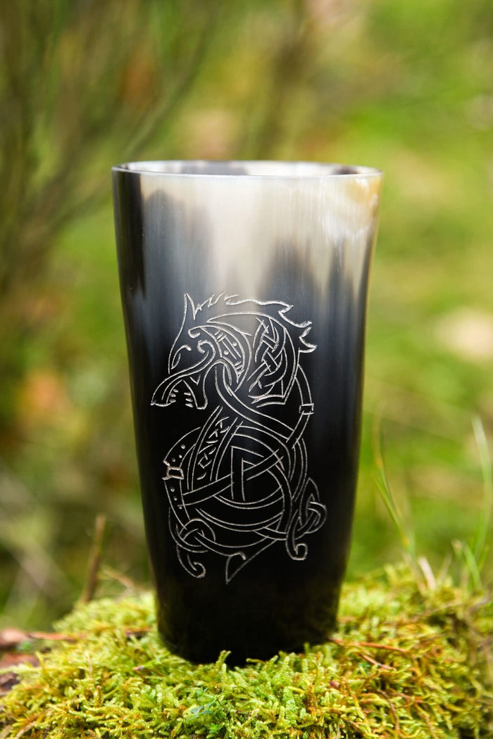 Horn drinking cup Fenrir, 100-200 ml