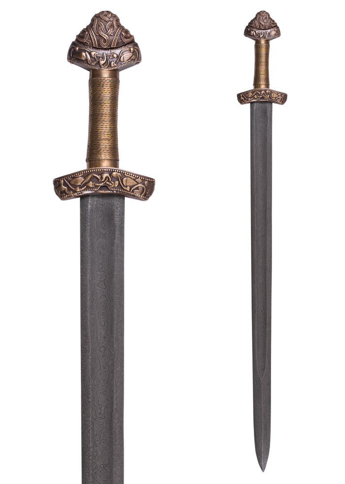 Viking sword Dybek damast, semi-sharp