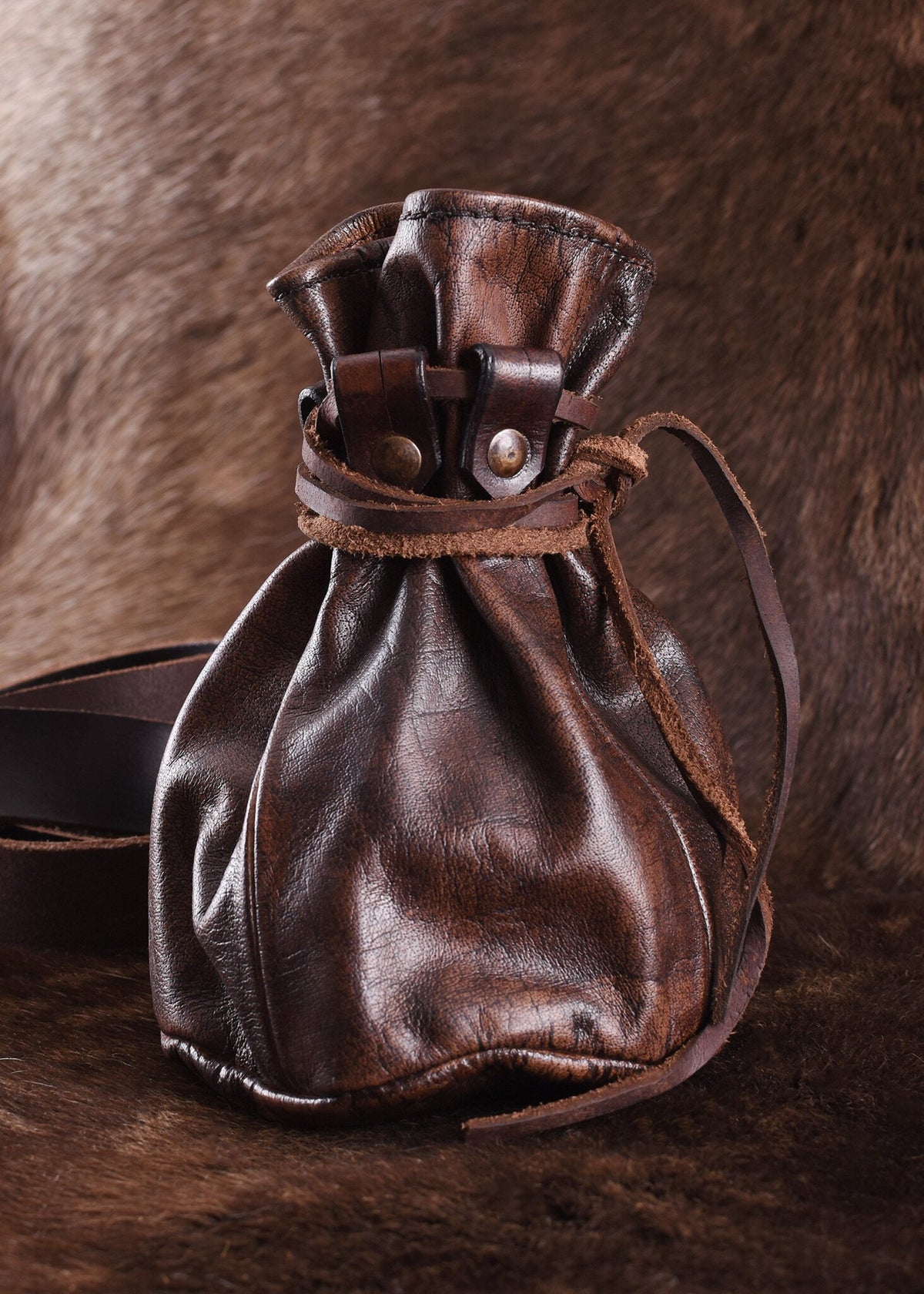 Large leather pouch Oslo