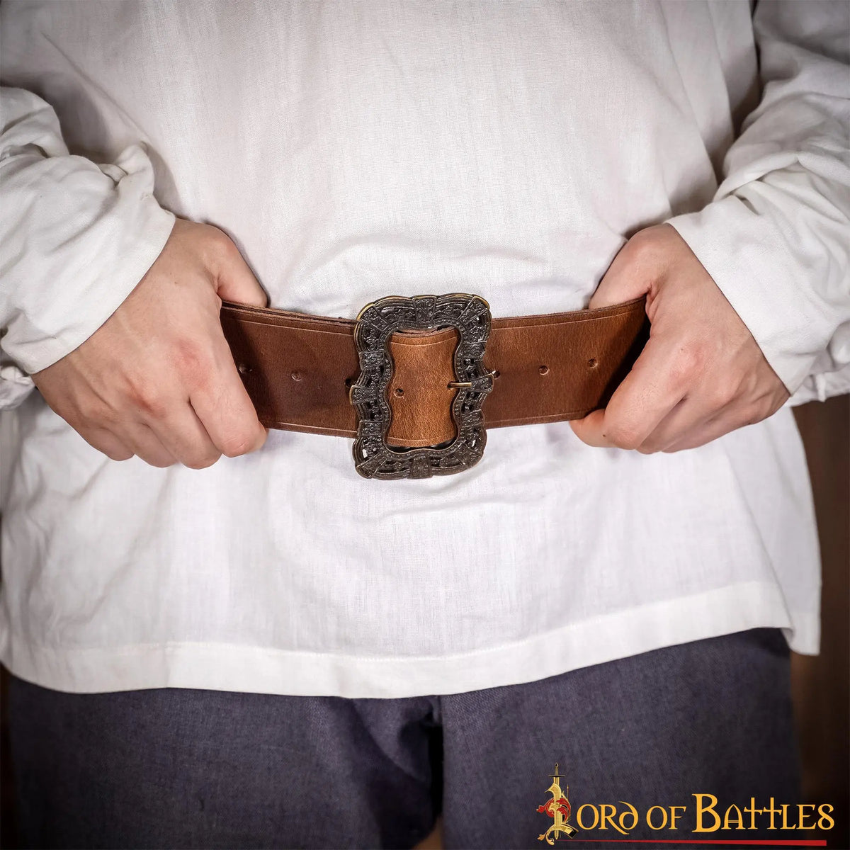 Pirate belt Bastian, 130 cm, brown