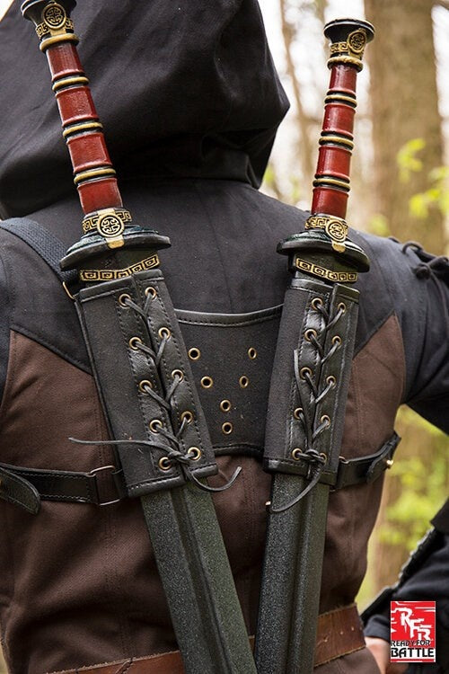 RFB Double LARP Sword Holder, Black