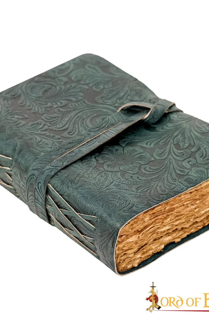 Leather journal fantasy, green