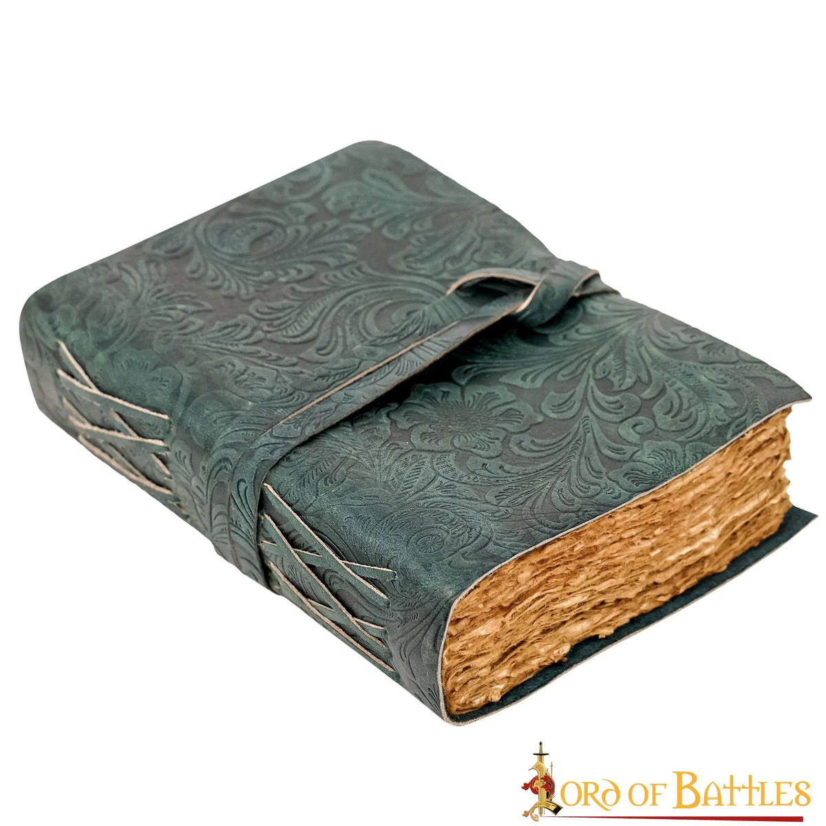 Leather journal fantasy, green