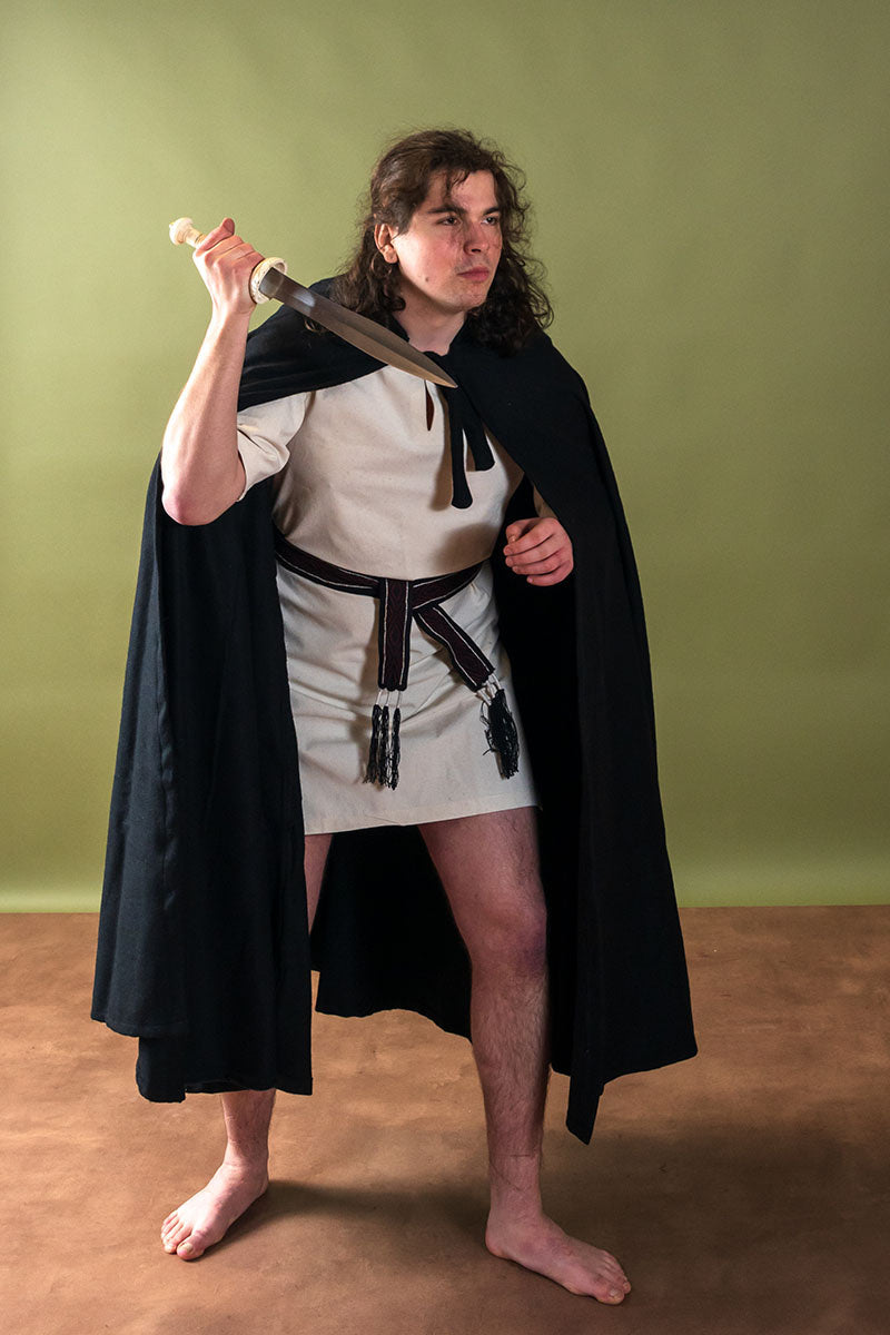 Medieval cloak Karen black, wool mix