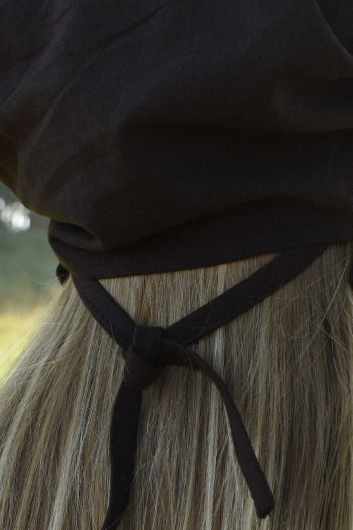 Pleated Baroque Coif Amsterdam, black