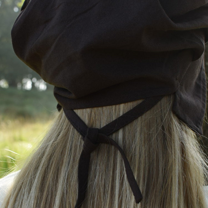 Pleated Baroque Coif Amsterdam, black