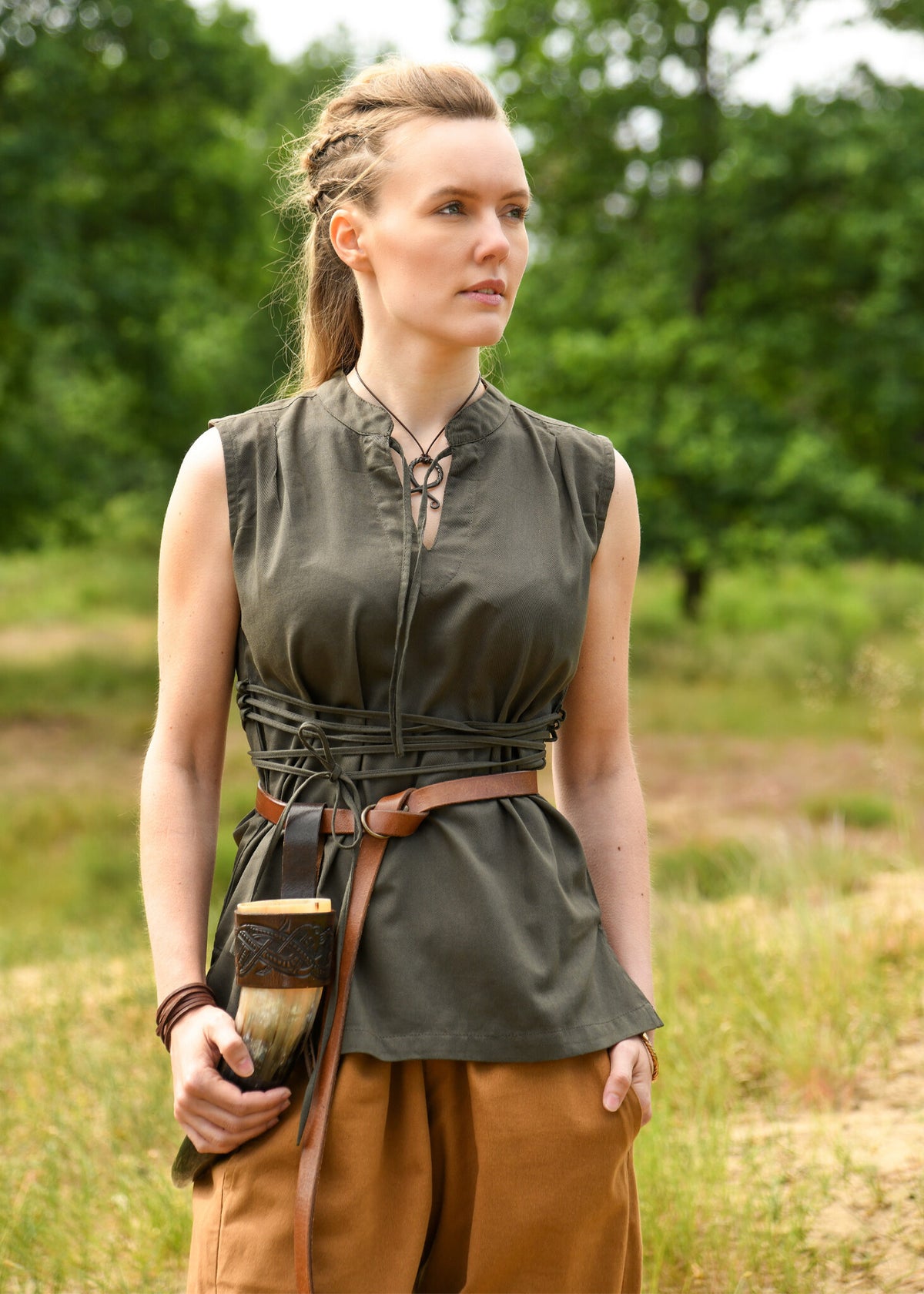 Blouse Levke, olive green