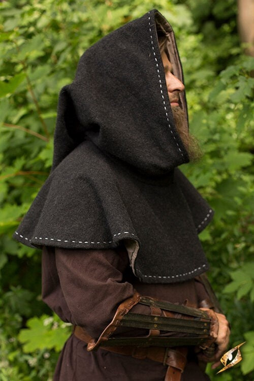 Medieval chaperon Erhard, dark grey