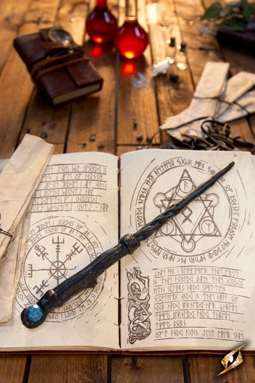 Zauberstab Druide, schwarz