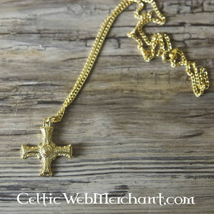 Anglo-Saxon Cuthbert Cross of Lindisfarne, gilded tin