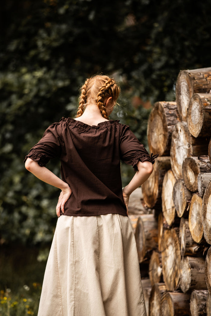 Baroque blouse Julia, brown