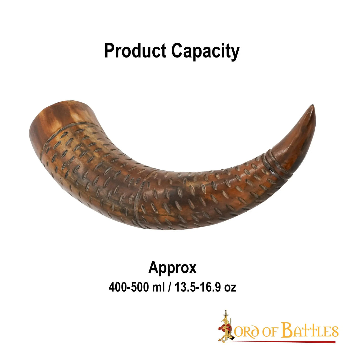 Drinking horn Barbarian, 300-500 ml