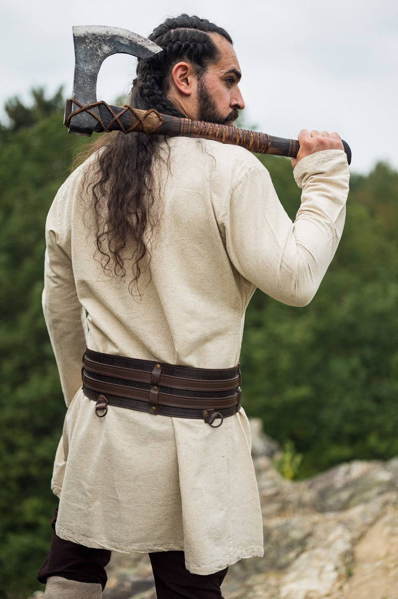 Wikinger Tunika Ragnar, Leinen, natur