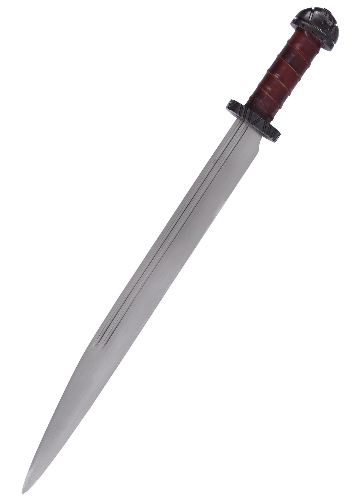 9th-century seax with leather grip, semi-sharp