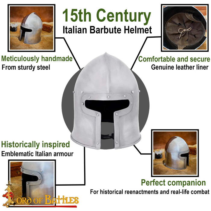 15th century Italian barbute, 1.6 mm