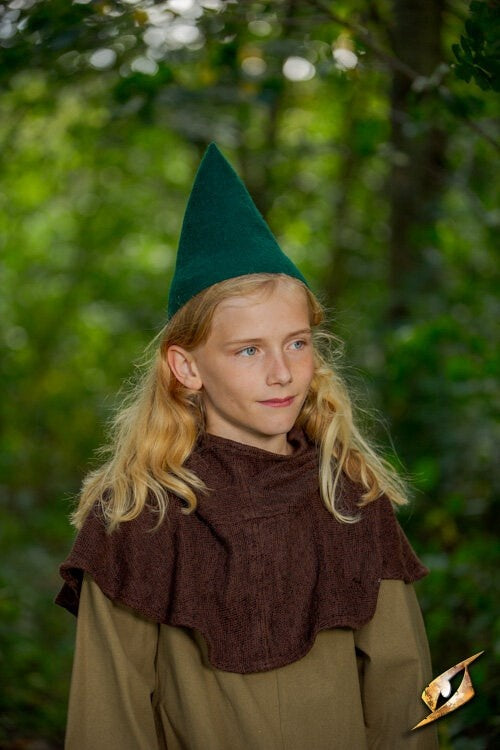Gnome hat, green, wool mix