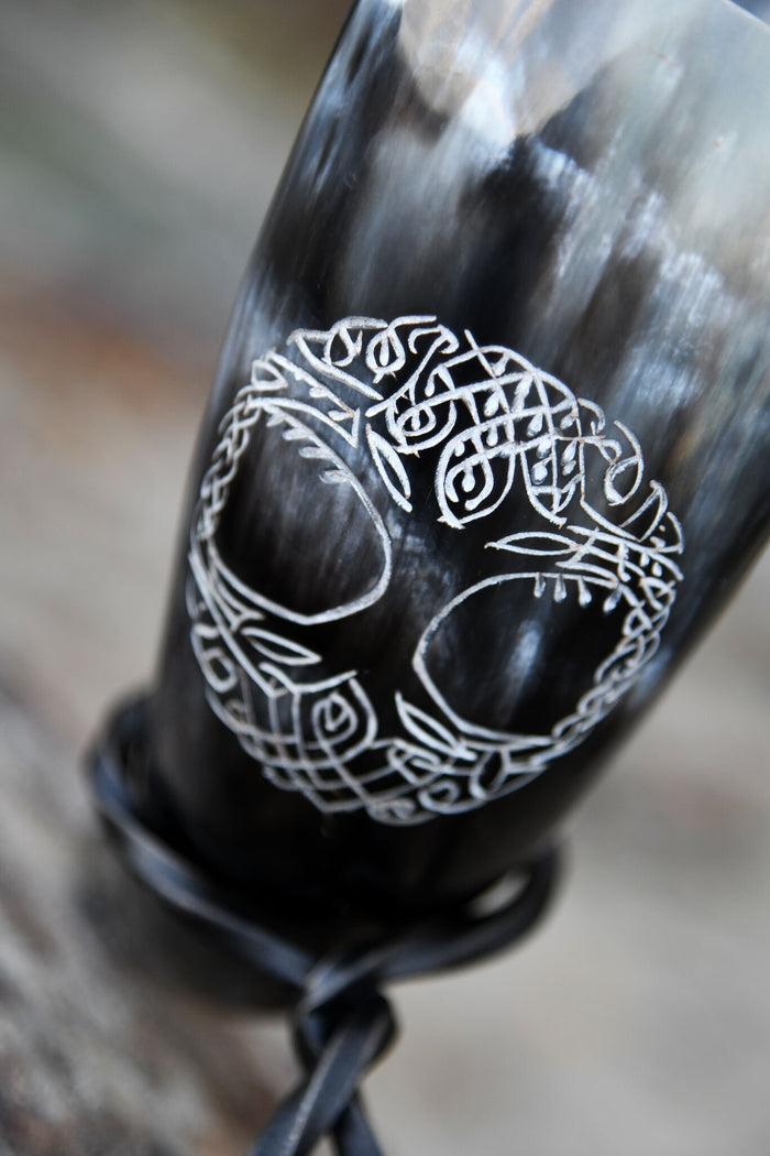 Drinking horn Yggdrasil, 200-300 ml