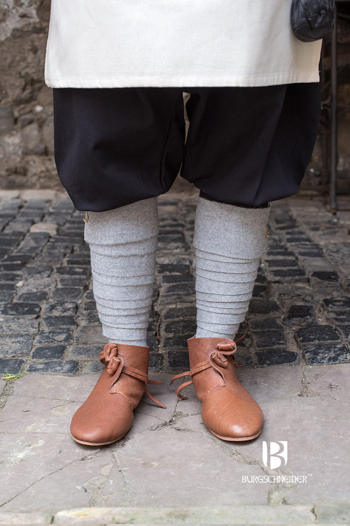 Leg wrappings Aki, grey, wool mix