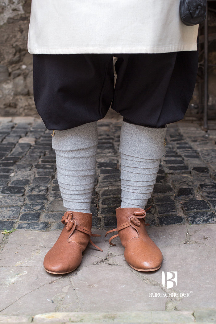 Leg wrappings Aki, grey, wool mix