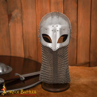 10th century Viking spectacle helmet with chain mail, 1.6 mm