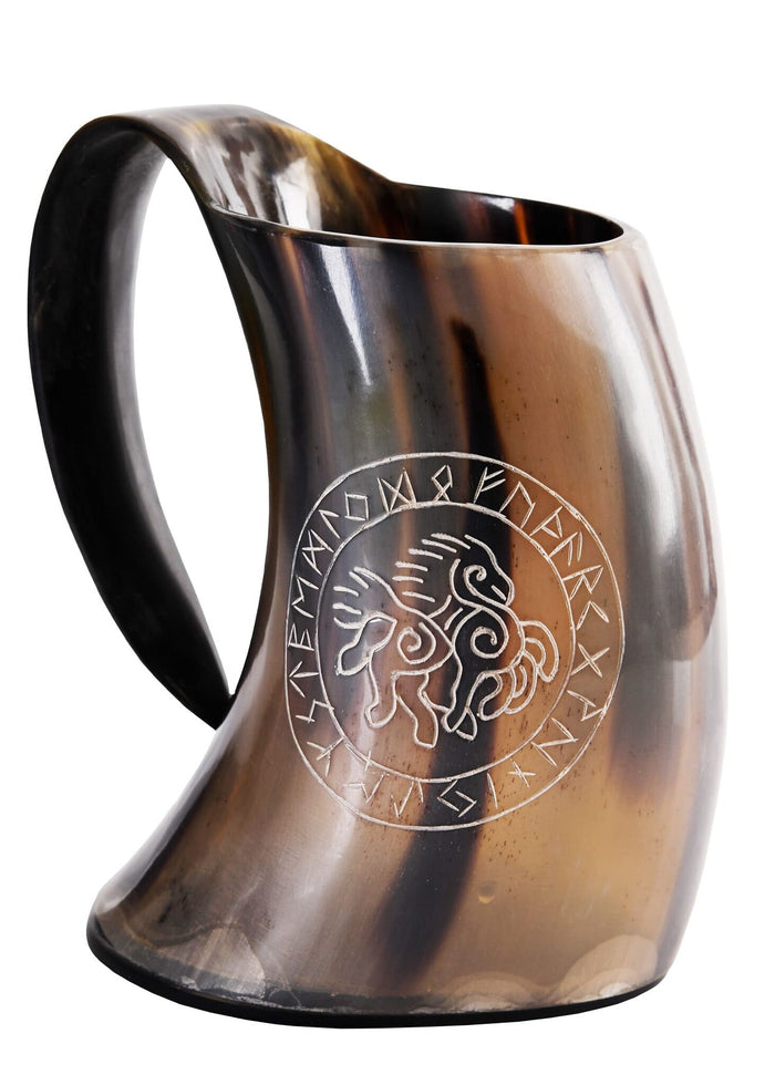 Horn drinking mug Sleipnir, 650-1000 ml
