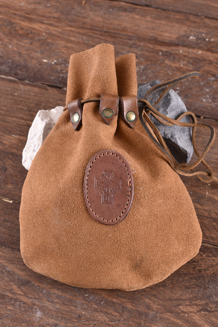 Celtic leather pouch