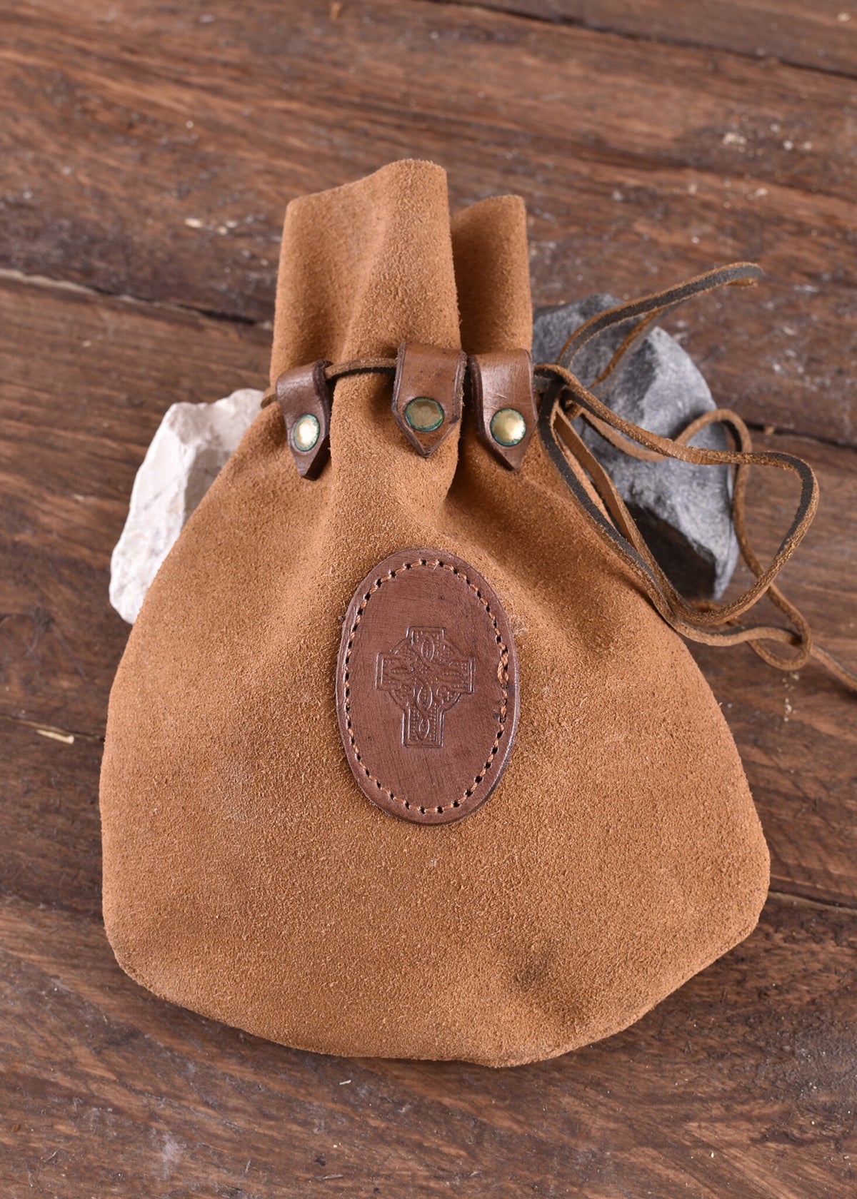 Celtic leather pouch