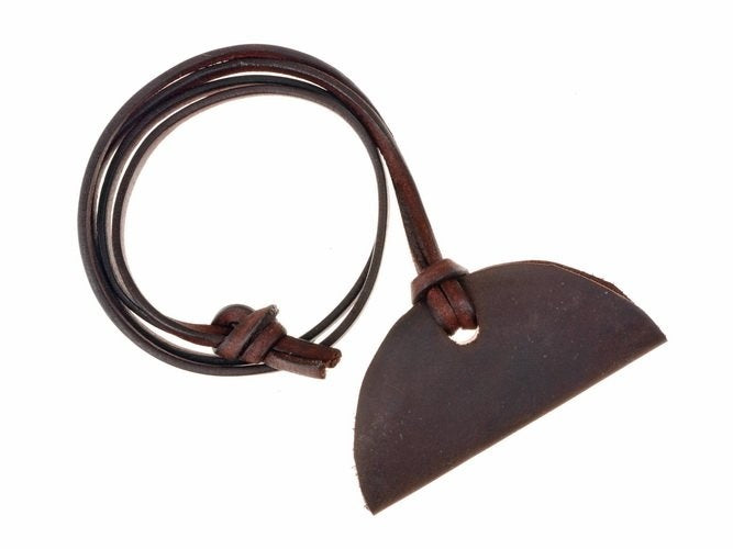 Germanic beard comb with leather sheath